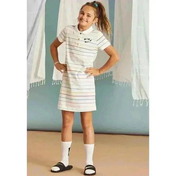 Nike Other - Nike Girls Striped Polo Shirt Dress, XL